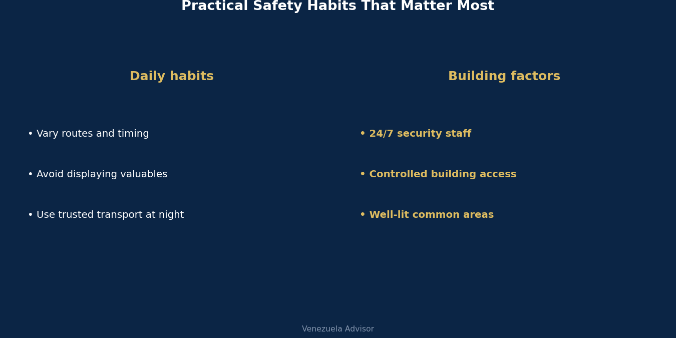 Practical safety habits and building factors