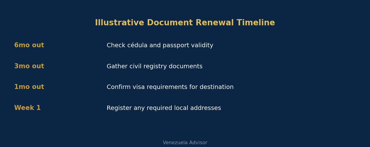 Document renewal timeline