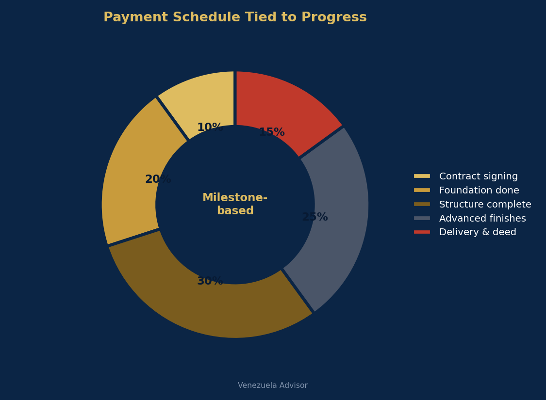 Payment schedule tied to construction progress