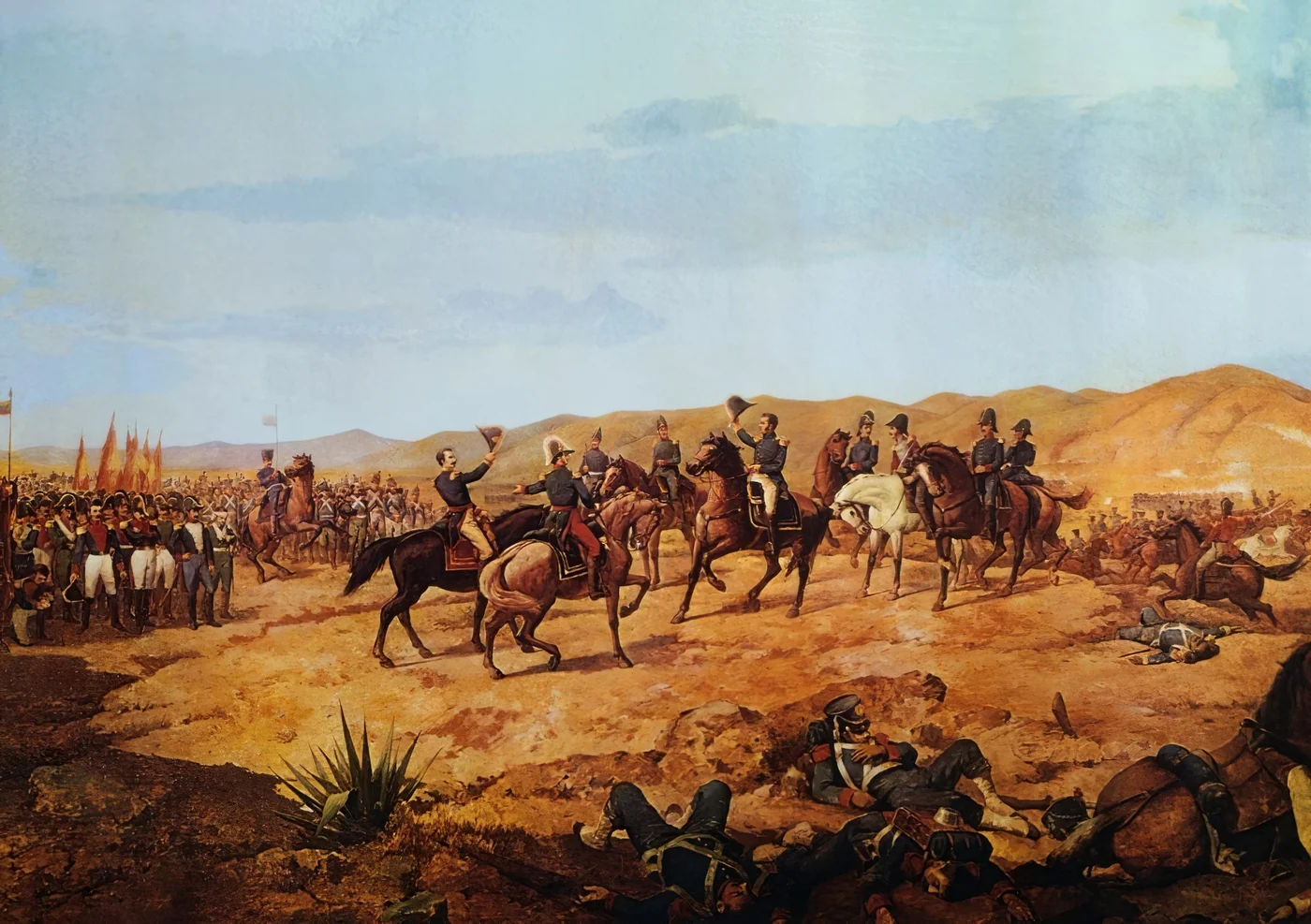 Battle of Ayacucho in a historical painting by Martín Tovar y Tovar