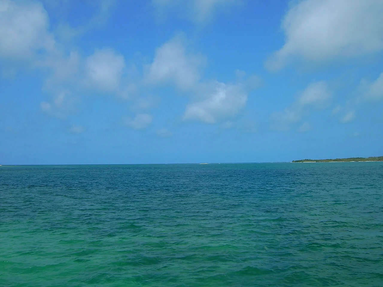 Cayo Pelón viewed from the south beach in Morrocoy.