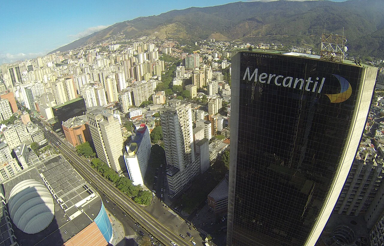 The Mercantil building in Caracas provides a concrete view of the banking infrastructure relevant to savings access.