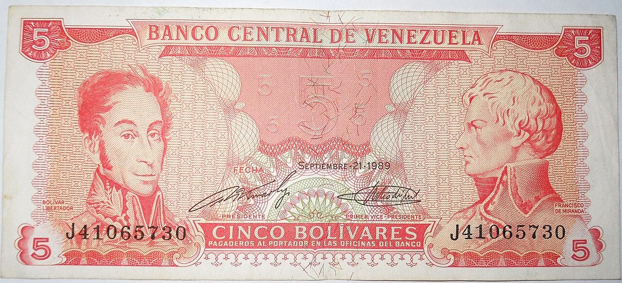 Historic Venezuelan banknotes photographed by David Holt provide a tangible reminder of the currency environment behind the savings crisis.