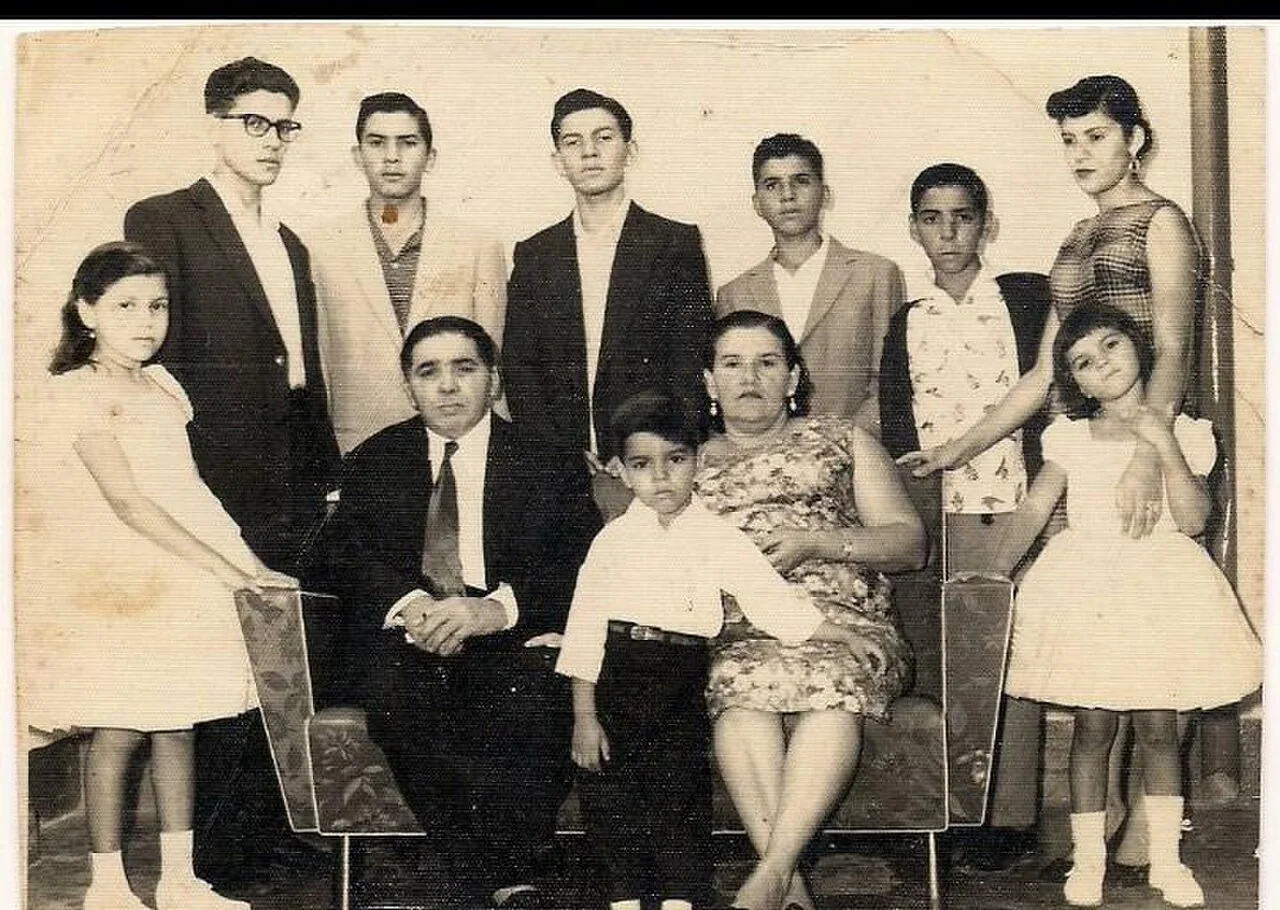 A family in Los Teques, Venezuela, photographed in 1941.
