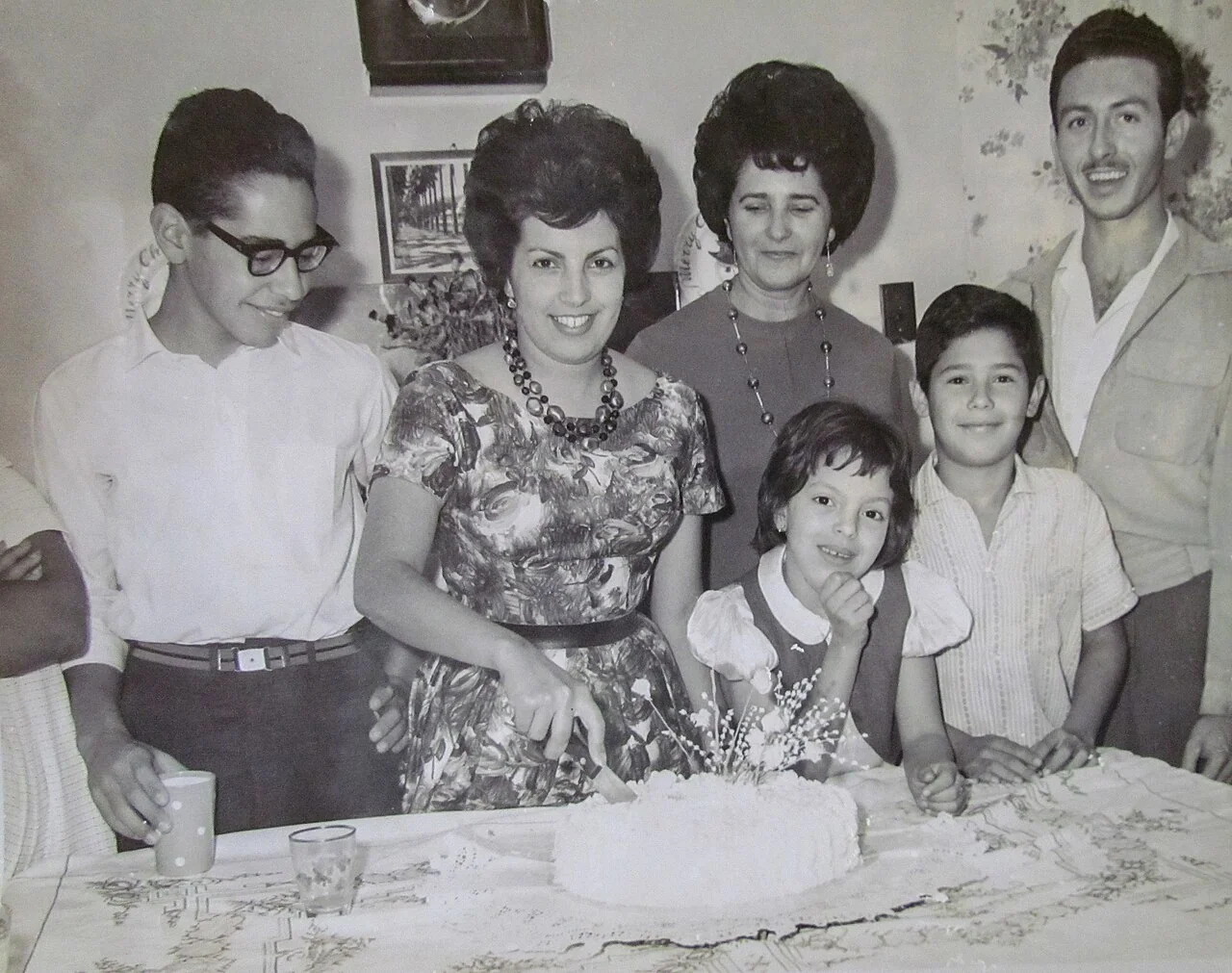 A Venezuelan family birthday gathering in Los Teques, Miranda State, photographed in 1961.