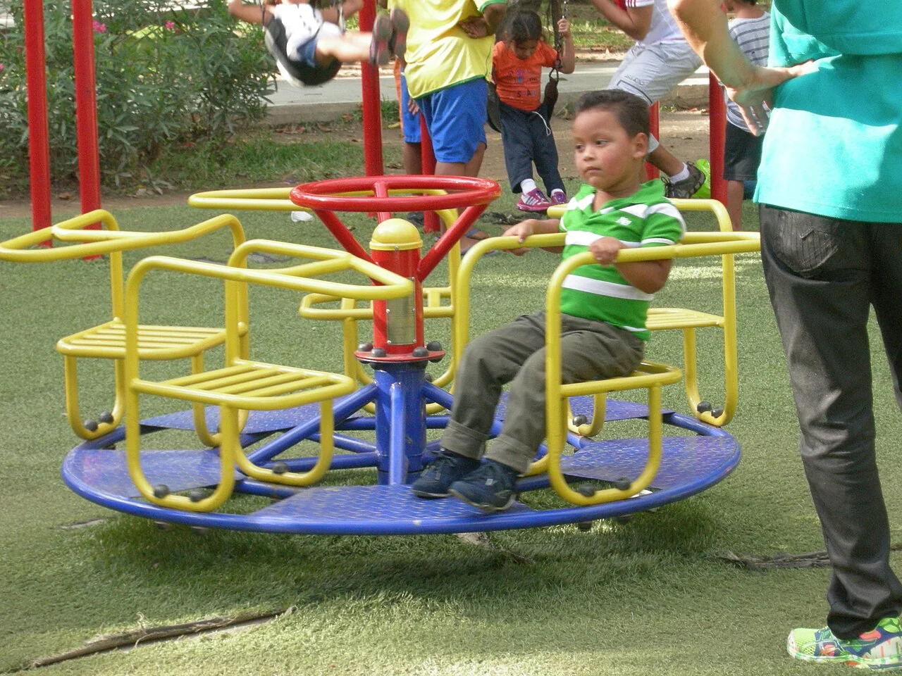 Children playing on a Venezuelan playground.