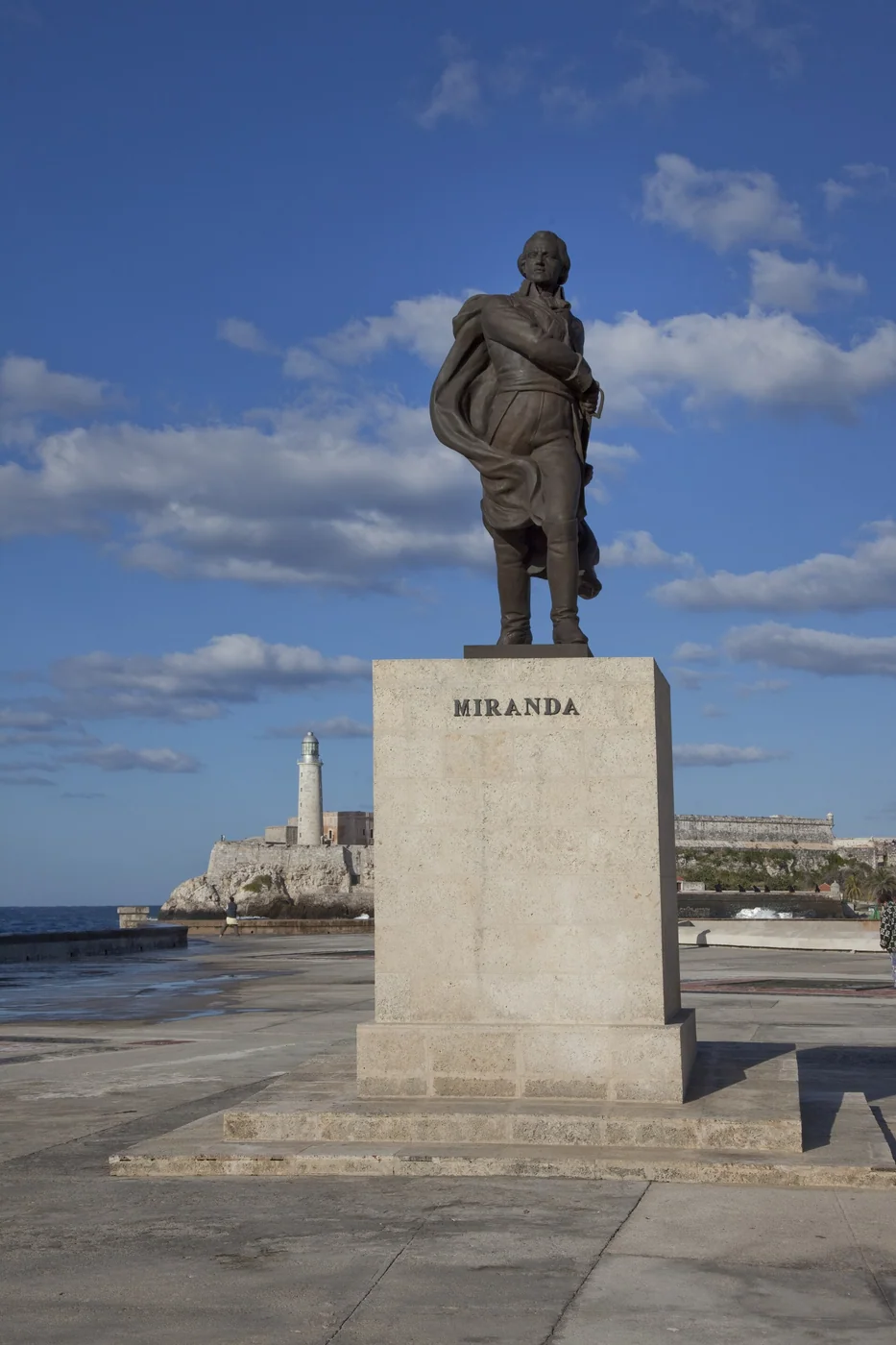 Francisco de Miranda statue on Havana’s Malecón