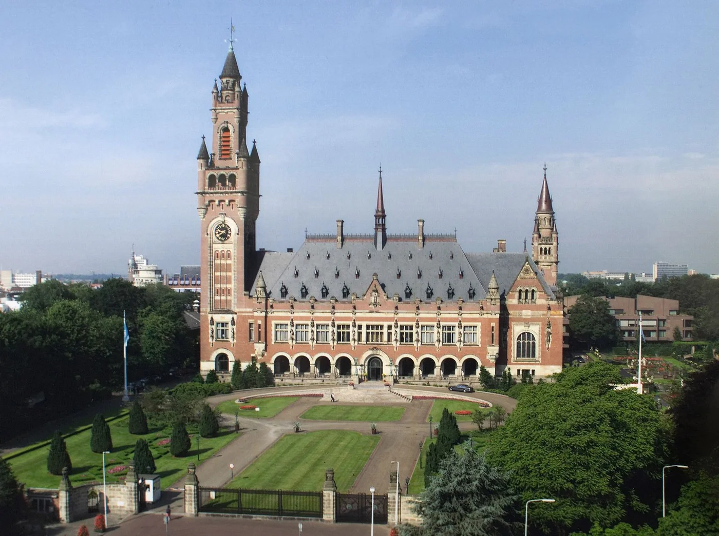 The Peace Palace in The Hague, seat of the International Court of Justice, where the Guyana v. Venezuela case is heard.