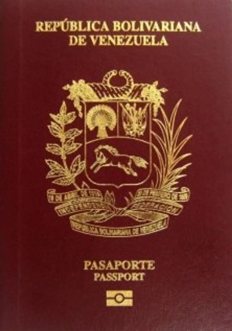 Venezuelan biometric passport cover