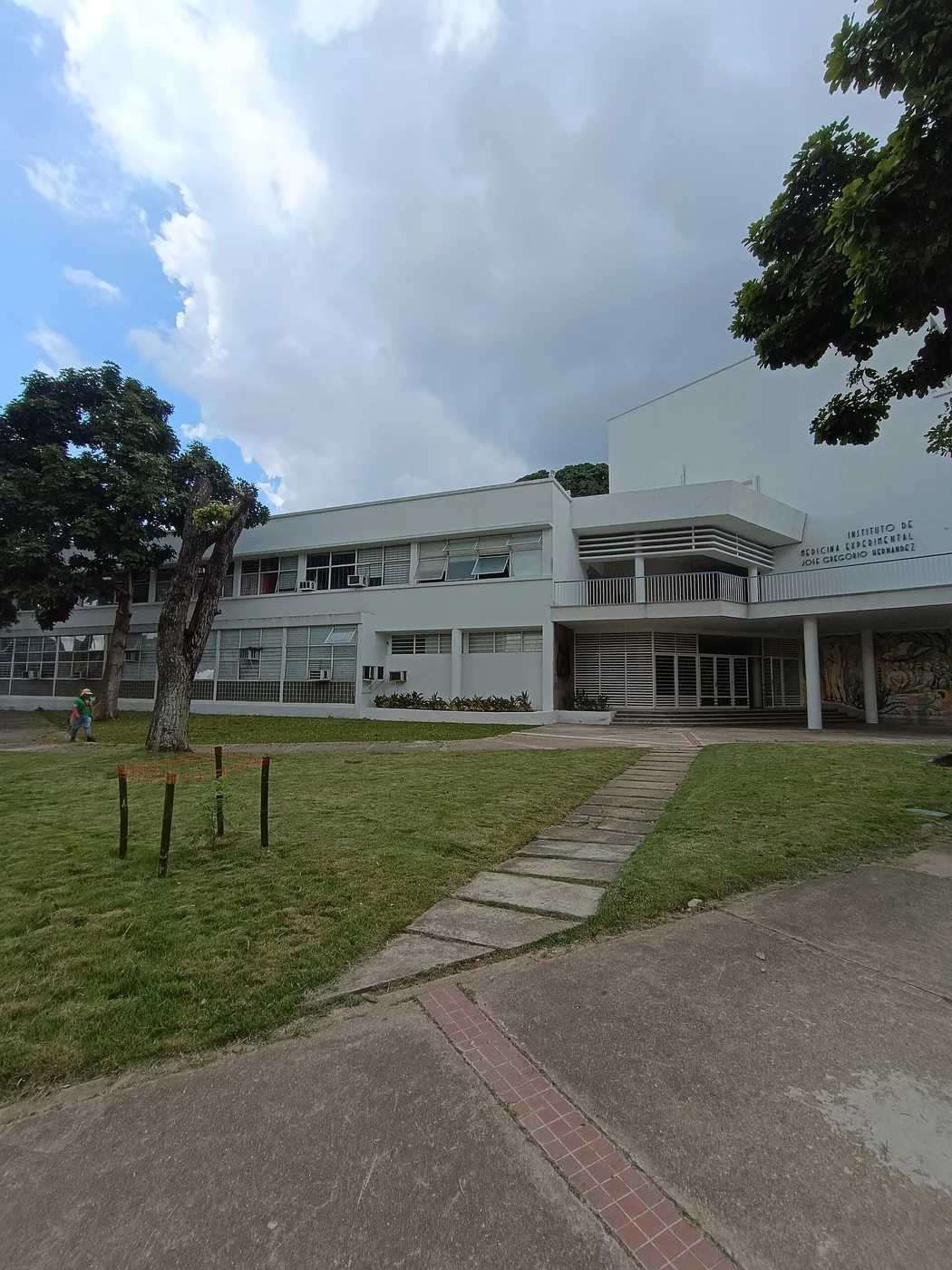 Exterior view of the Instituto de Medicina Experimental José Gregorio Hernández at the Central University of Venezuela in Caracas.