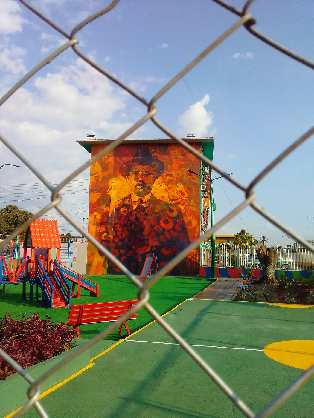 A second José Gregorio Hernández mural in Barcelona, Anzoátegui.