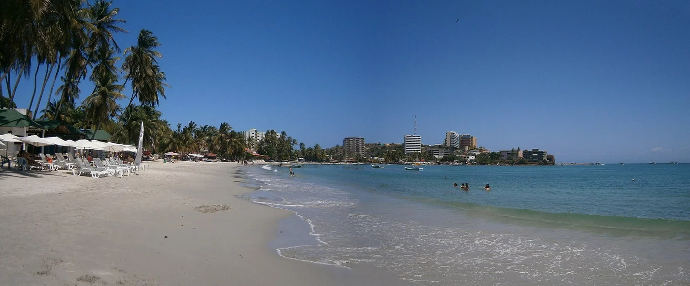 Panorama of the bay of Pampatar. Margarita Island, Nueva Esparta, Venezuela.