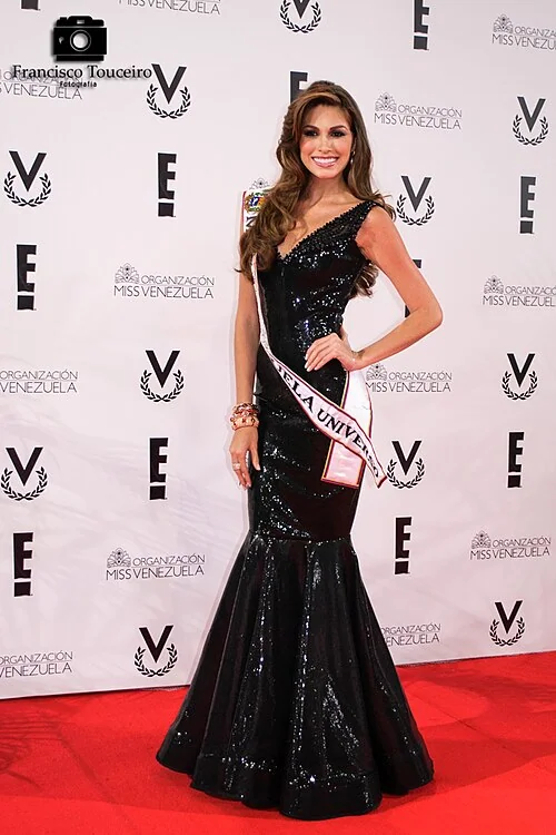 Miss Universe 2013 María Gabriela Isler at the E! Entertainment Television red carpet event of the Miss Venezuela 2013 beauty pageant.