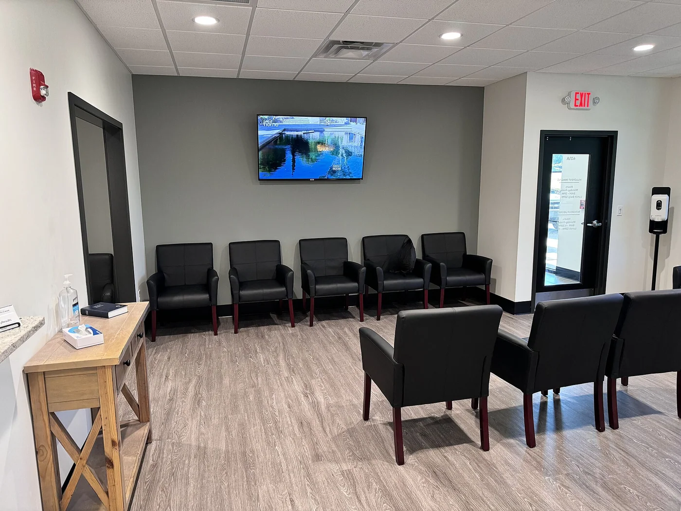 Waiting room in a medical clinic, doctor's office, or hospital