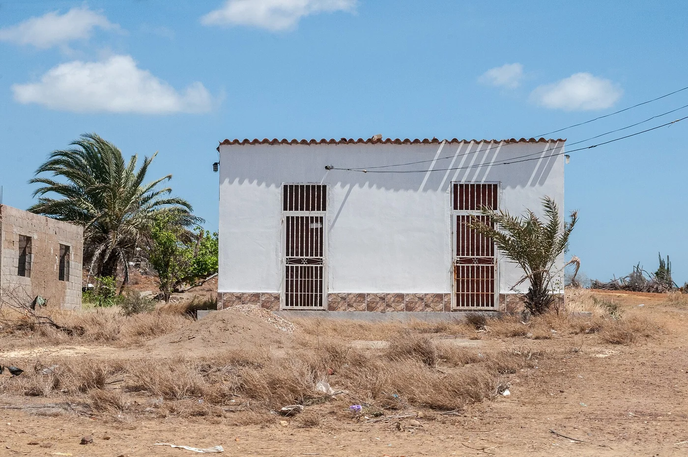 Isolated house in El Dátil, Margarita Island, Venezuela.