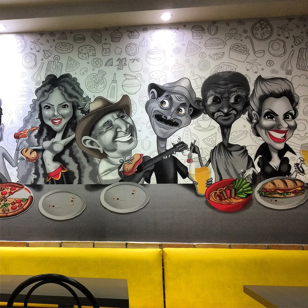 Va Bene pizzeria frontage in Sabana Grande, Caracas