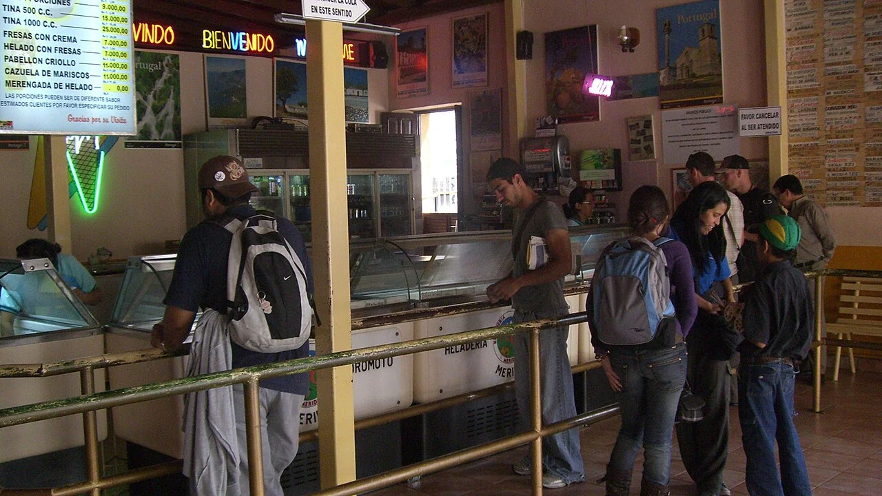 Interior of Heladería Coromoto, a Venezuelan dessert business