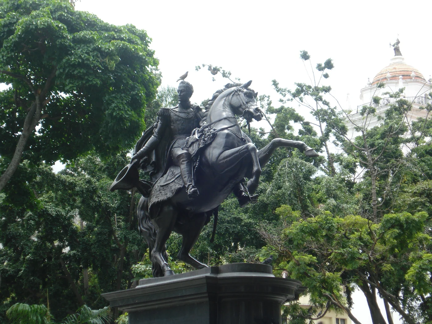 Statue of Simón Bolívar in Plaza Bolívar, Caracas, Venezuela.