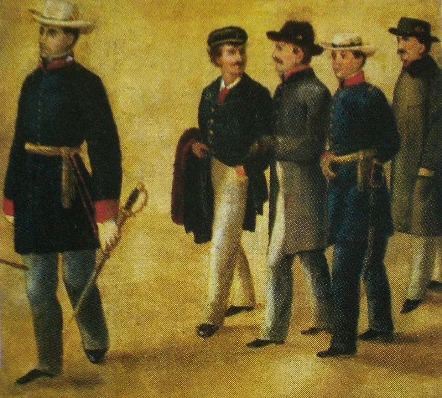 Carlos Soublette, Briceño Méndez, Zea, Mac Gregor and Brión in Ocumare de la Costa.