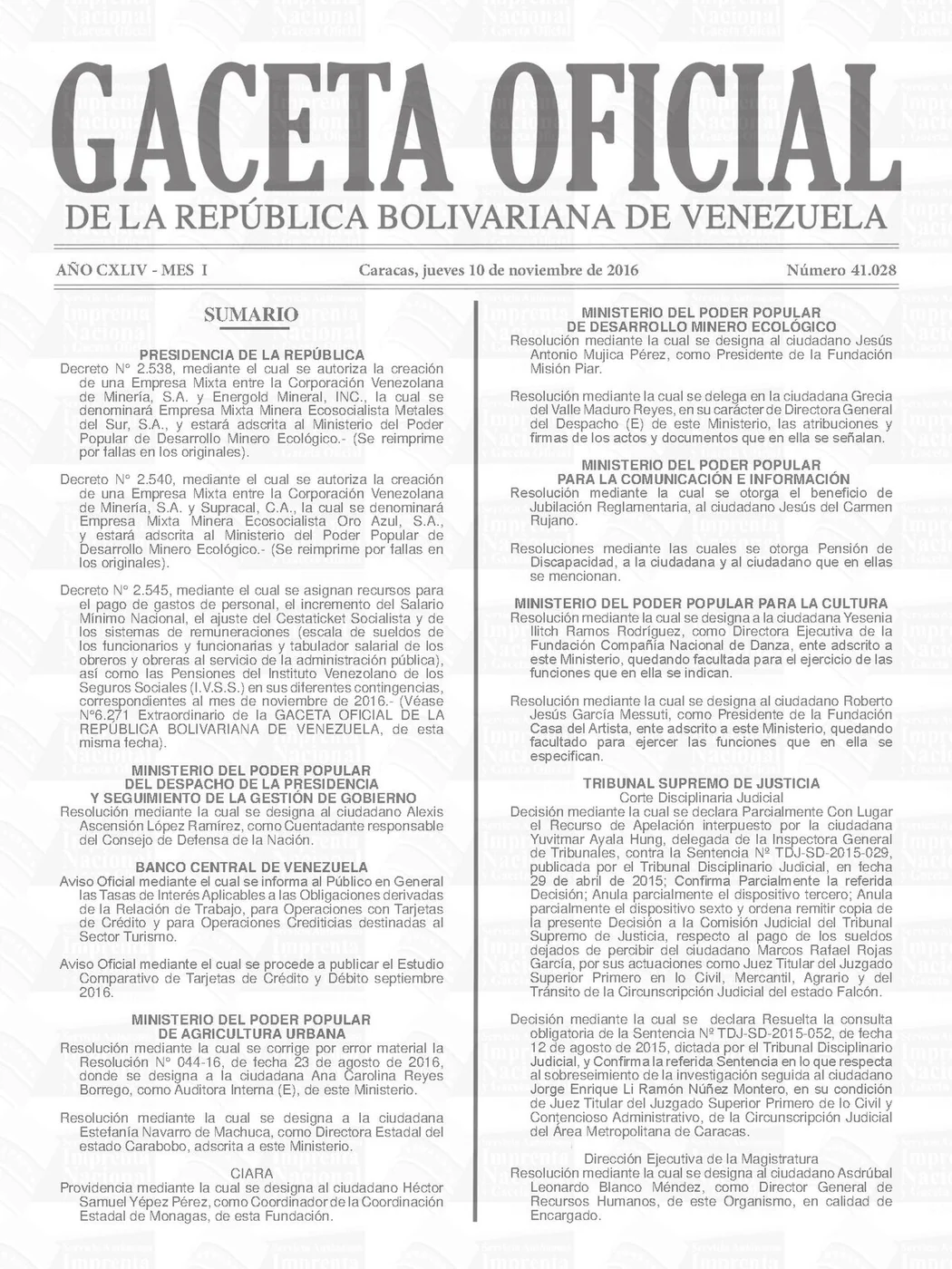 Gobierno de Venezuela