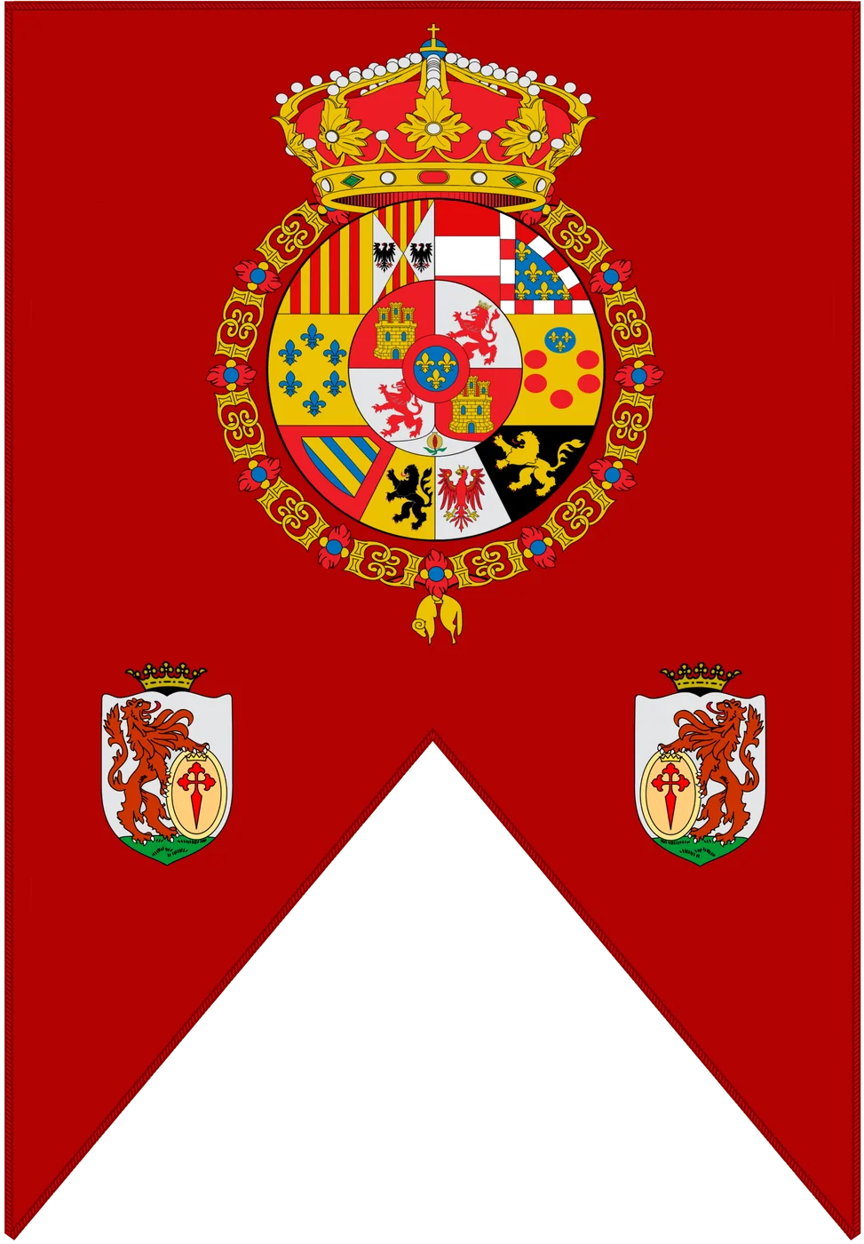 Royal civil banner of Caracas from 1765.