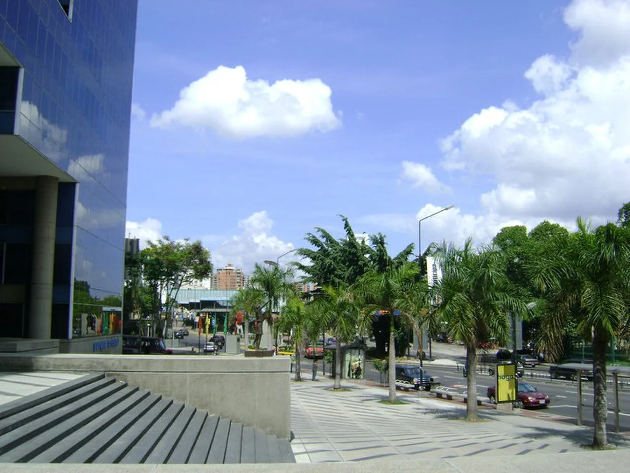 Street and buildings in Los Palos Grandes, Caracas.