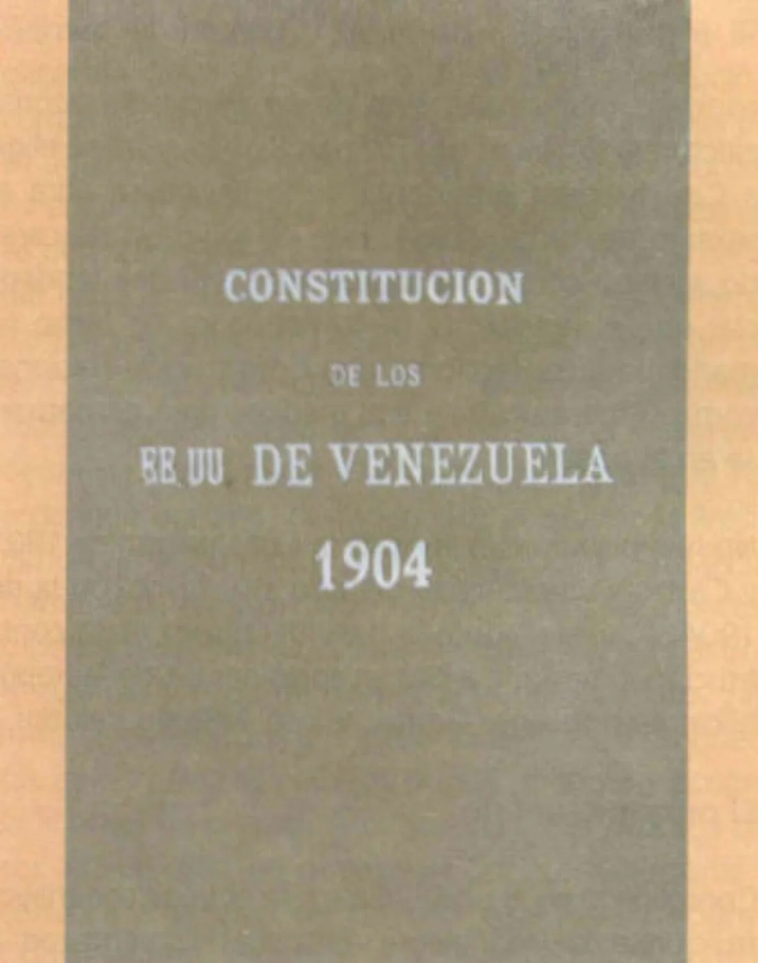 Cover of the 1904 Constitution of the United States of Venezuela.