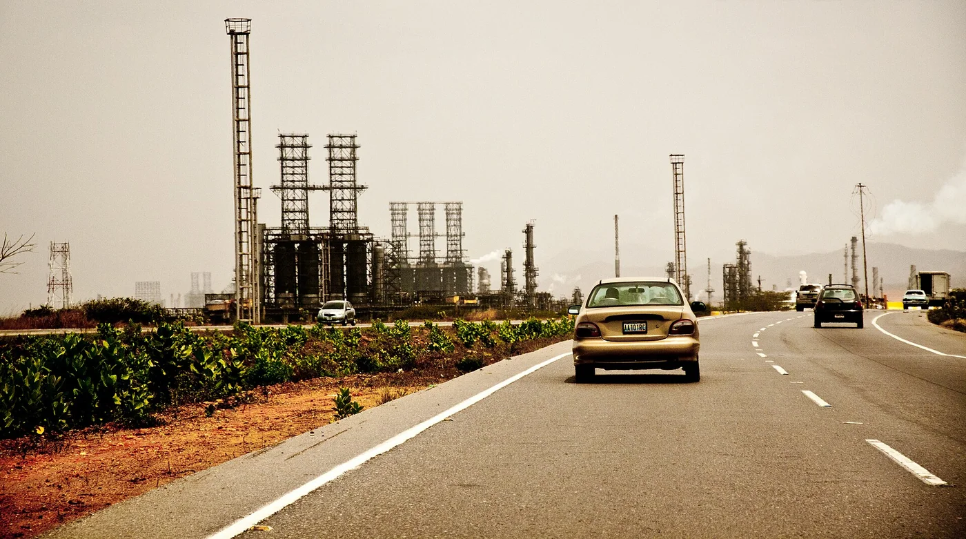Another view of the Puerto La Cruz refinery in Anzoátegui, Venezuela, closing with a real local energy asset rather than a generic skyline.