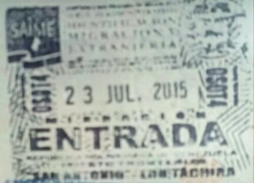 Venezuelan passport stamp image used as a concrete document-record visual for business and trade files; it does not establish a corporate requirement.