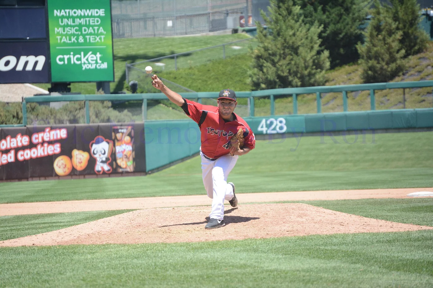 Venezuelan pitcher Anthony Ortega with the Albuquerque Isotopes