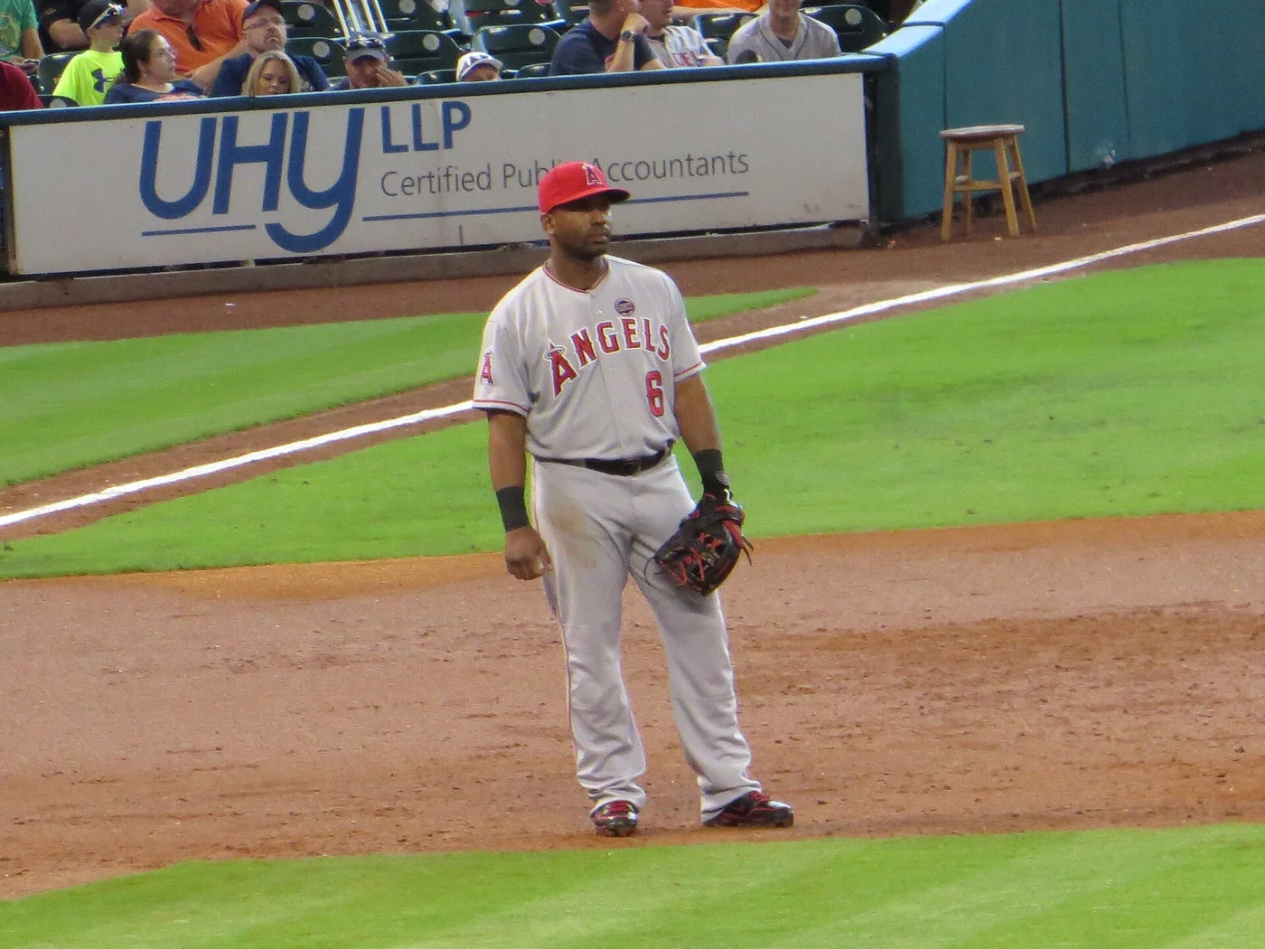 Venezuelan third baseman Alberto Callaspo during a 2013 MLB game