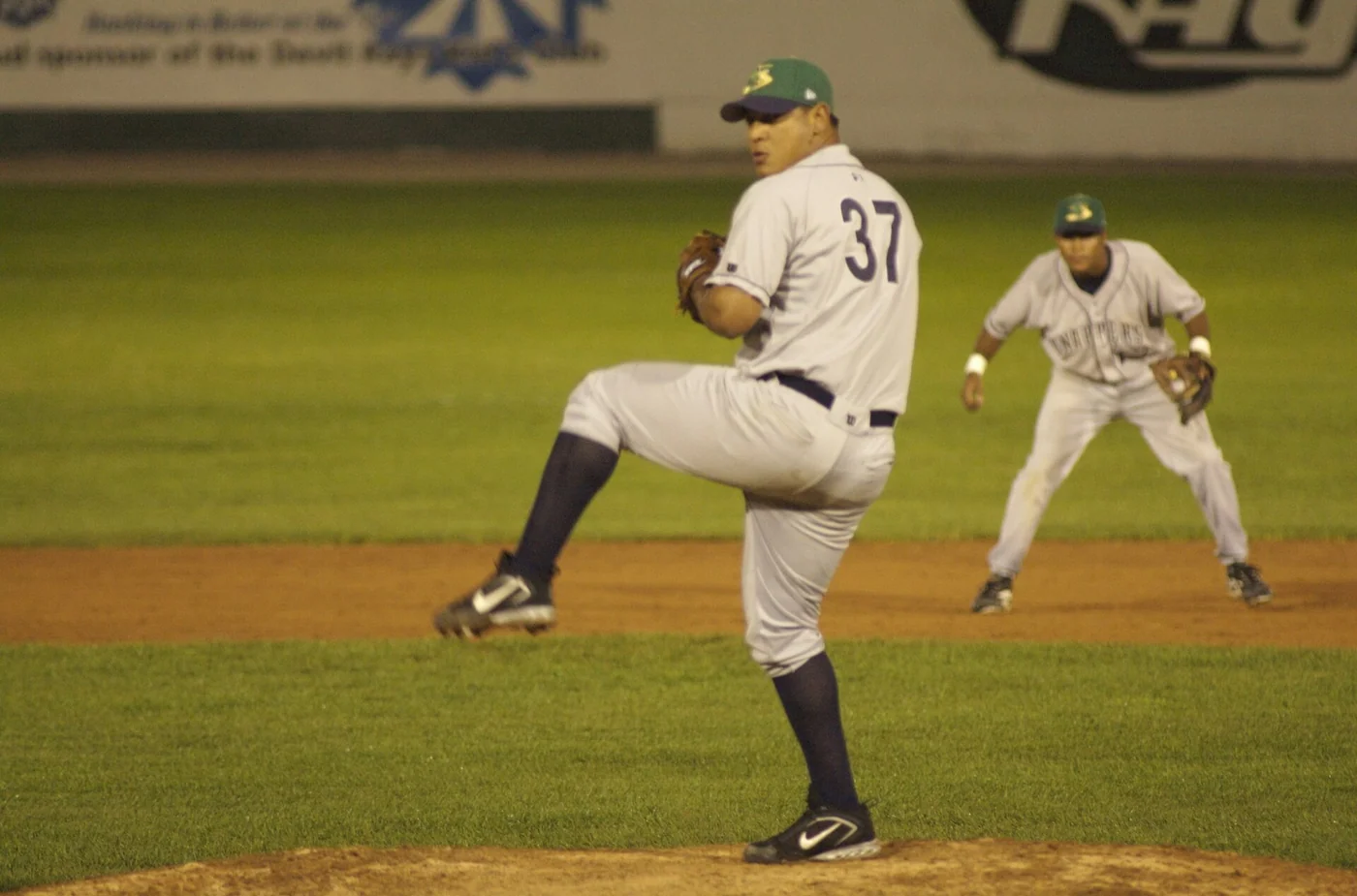 Venezuelan pitcher Frank Mata delivering a pitch