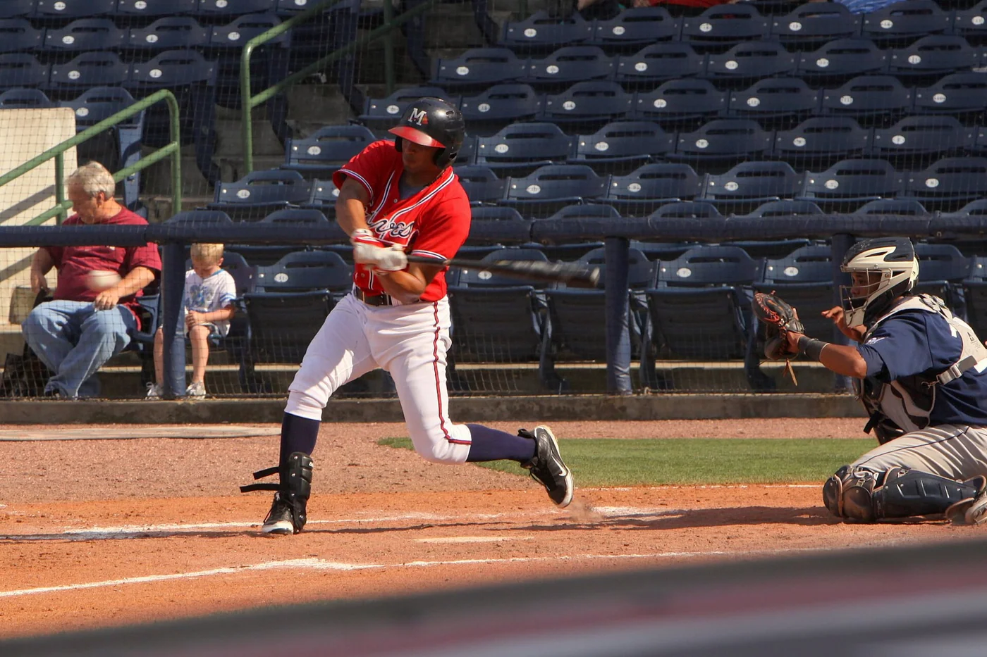 Venezuelan outfielder Alex Romero batting for Mississippi Braves