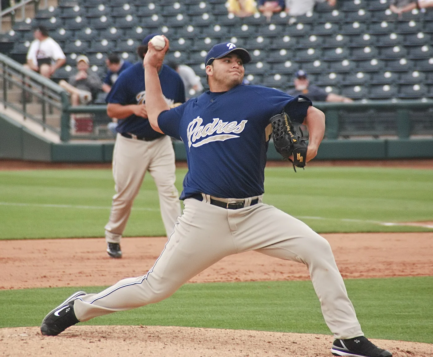 Venezuelan pitcher Edwin Moreno during Padres spring training