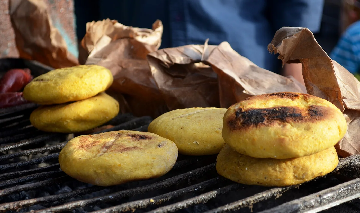 Arepas de maíz pilao' en Caripe Estado Monagas.