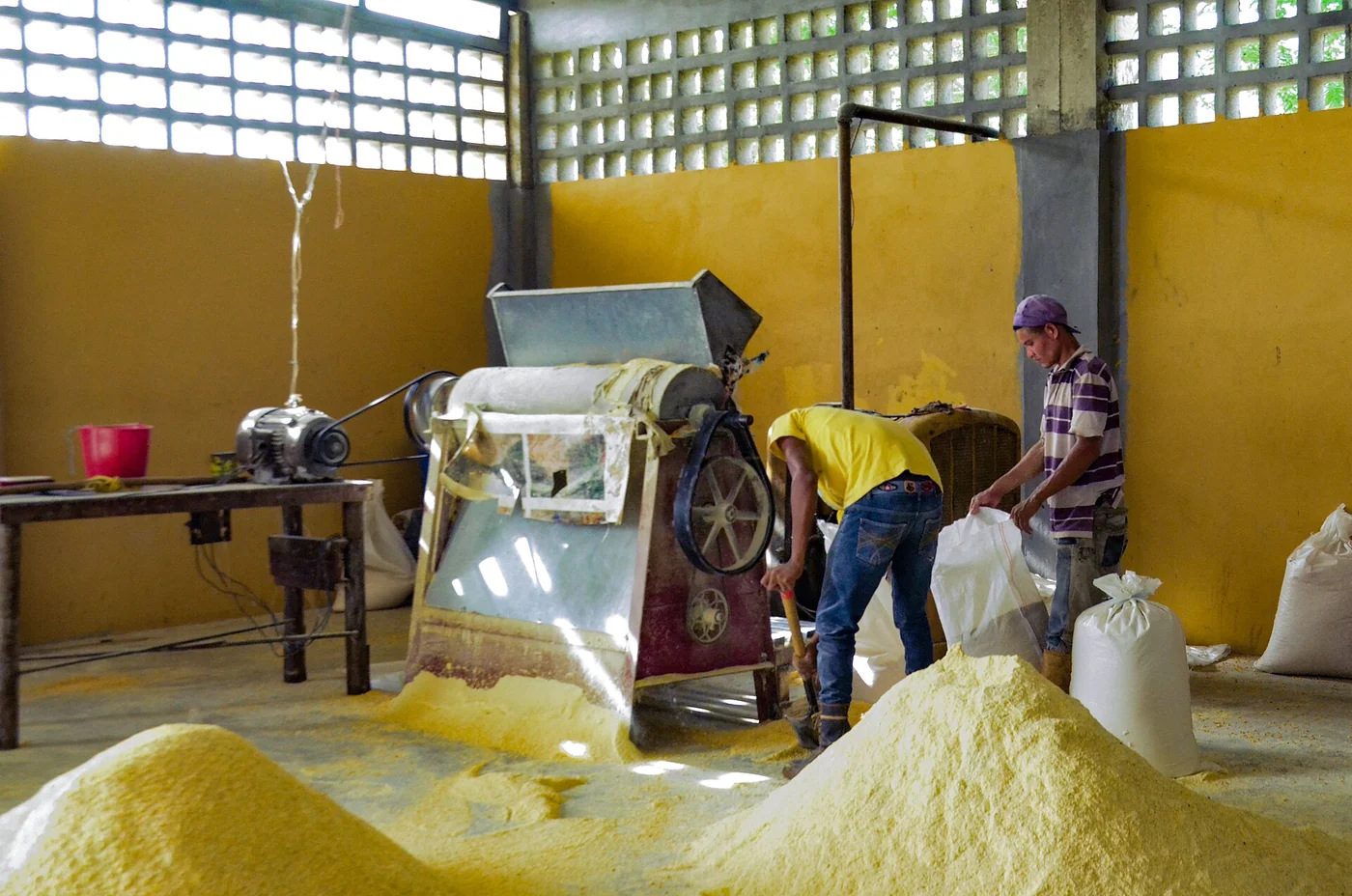 Maize-flour processing plant in Yaguaraparo, Sucre