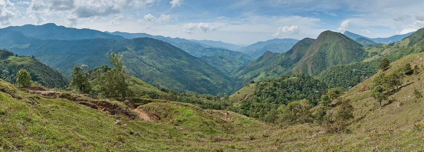 Panoramic Venezuelan Andes near Canaguá and Guaimaral