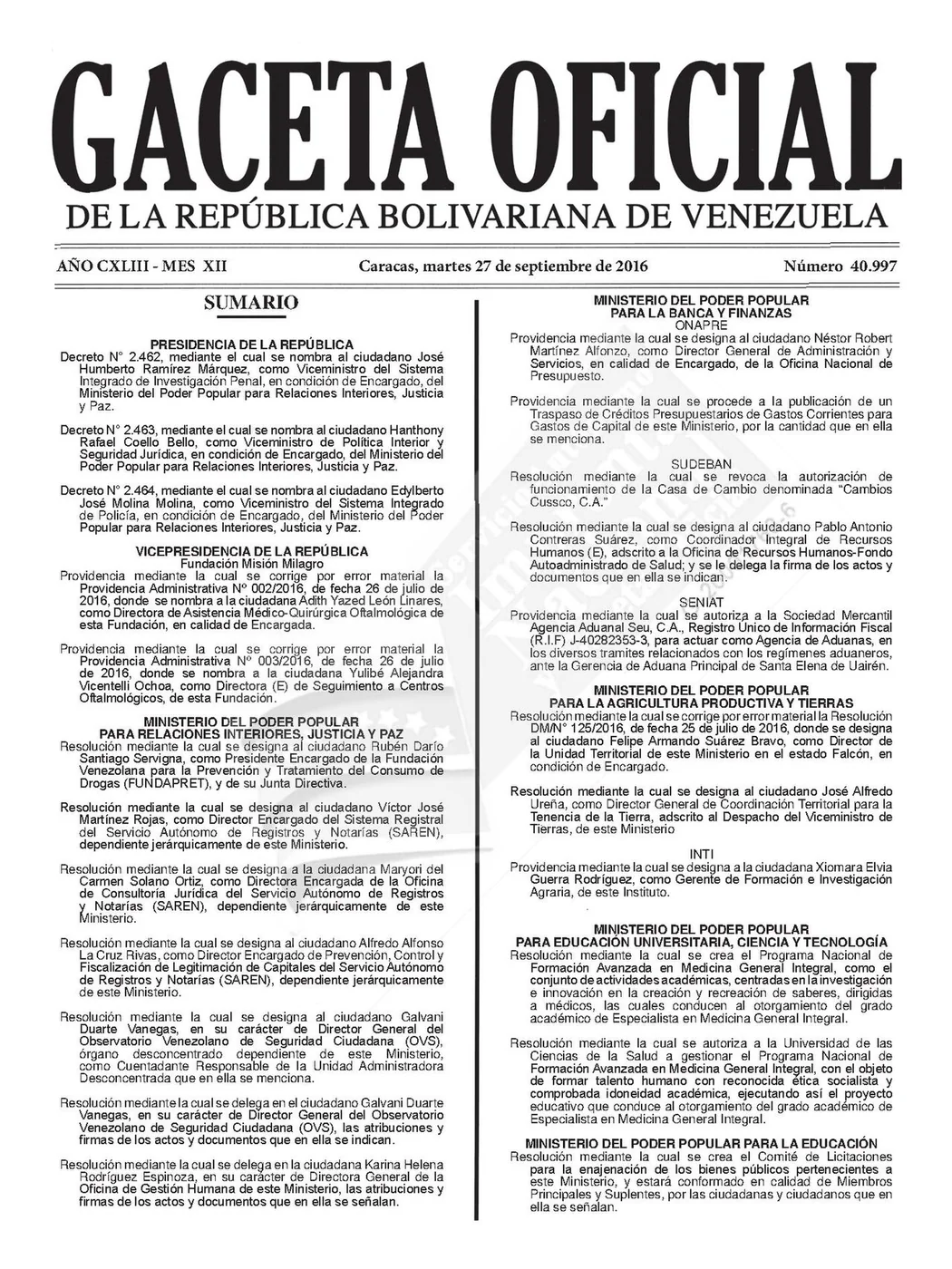 Gaceta Oficial de Venezuela