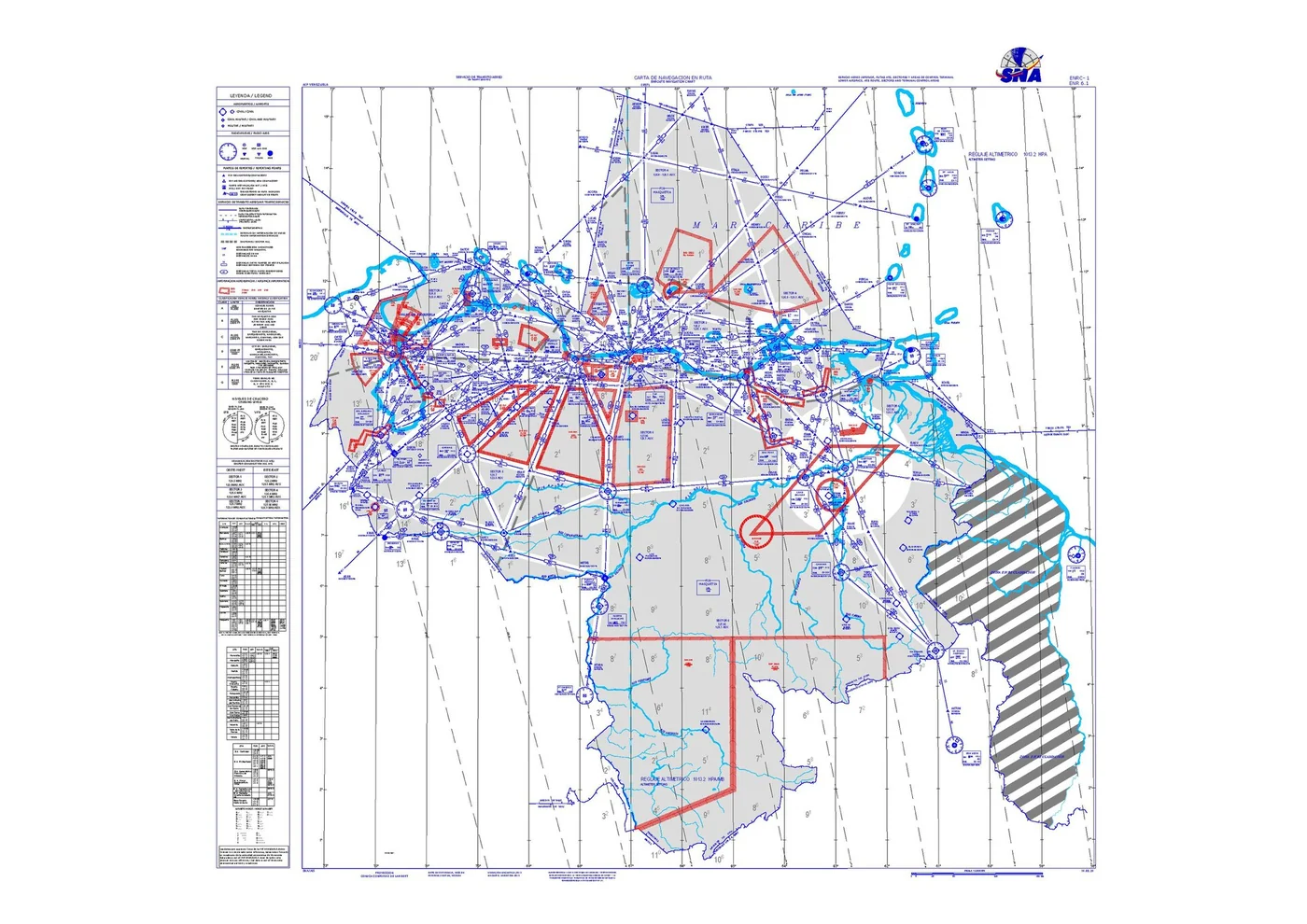Venezuela lower-airspace chart published by INAC